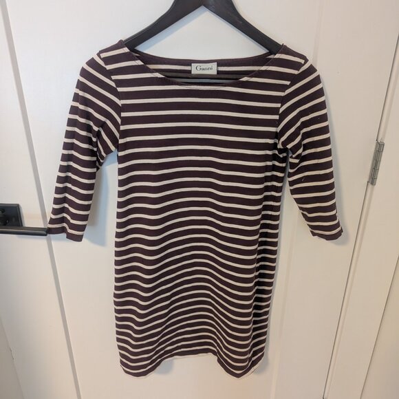 Ganni Old Spice Striped Jersey Shift Dress Size XS - Picture 5 of 8